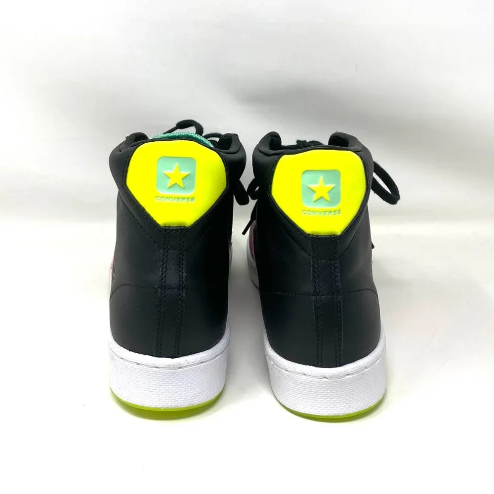 Converse Pro Leather Black Orange Yellow High Top Shoes Men's Sneakers 169651C - Picture 3 of 11
